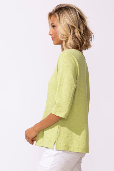 Escape by Habitat Cotton Elbow Tee in Kiwi