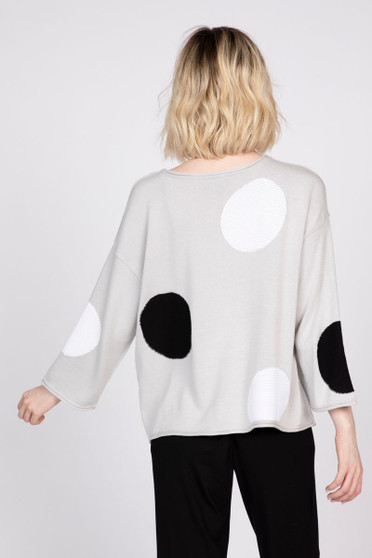 Olivia by Habitat Polkadot Cotton Sweater in Neutral 