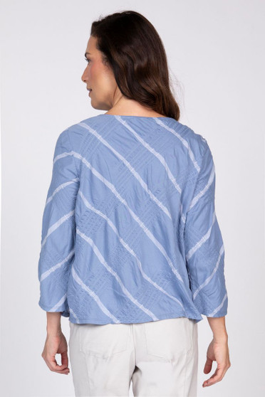Olivia by Habitat Textured Pullover in Blue