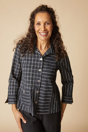 Habitat Plaid and Stripe Shirt in Black