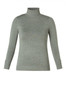 Yest Turtleneck Sweater with Button Detail in Gray