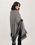 Renuar Houndstooth Sweater Poncho Renuar Houndstooth Sweater Poncho