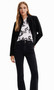 Desigual Suede Effect Vegan Leather Jacket in Black Desigual Suede Effect Vegan Leather Jacket in Black