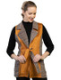 Variations Glen Plaid and Faux Suede Vest with Belt