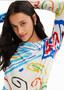 Desigual Abstract Art Print Sweater