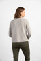 Habitat Mock Neck Chevron Ribbed Sweater in Putty