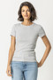 Lilla P Cotton Crew Neck Tee in Heather Gray