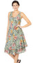 Italian Bias Cut Dress in Sage Floral Print