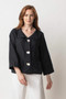 LIV by Habitat Linen Jacket with Oval Buttons in Black