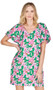 Jade Short Sleeve V-Neck Dress in Floral Print