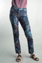 Italian  Reversible Jeans in Blue/Floral