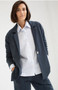 Mus + Bombon Barcelona Cotton Knit One Button Jacket in Navy