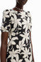 Desigual Black and White Floral Dress