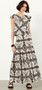 B.yu Italy Tiered Skirt  in Abstract Print
