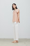 Cotton Gauze Short Sleeve Top in Soft Pink