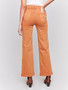 Charlie B Wide Leg Jeans with Snap Detail in Gingerbread