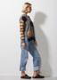 Zaget + Plover Cotton Cashmere Stripes and Circles Sweater Cloud