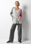 Zaget + Plover Cotton Cashmere Button Up Colorblock Cardigan in Gray Zaget + Plover Cotton Cashmere Button Up Colorblock Cardigan in Gray