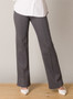 Yest Wide Leg Knit Pant with Front Seams in Navy Melange
