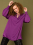 Yest Smocked Mock Neck Blouse in Plum