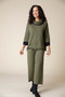 Habitat Cotton Buttery Knit Tipped  Cowl Neck Top in Olive Habitat Cotton Buttery Knit Tipped  Cowl Neck Top in Olive