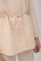 Mus + Bombon Quilted Top with Belt in Ivory