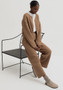 Mus + Bombon Quilted Crop Jacket in Taupe