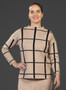 Variations Retro Sweater with Plaid Pattern
