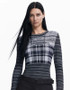 Desigual Lightweight Plaid Sweater