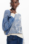 Desigual Two Tone Crewneck Sweater