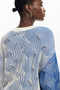 Desigual Two Tone Crewneck Sweater