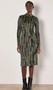 Apricot UK Knit Abstract Print Column Dress in Loden/Black