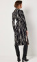 Apricot UK Knit Abstract Print Column Dress in Fog/Black
