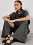 Apricot UK Glen Plaid Wide Leg Knit Pants