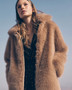 Apricot UK Fuax Fur Coat in Camel