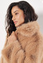 Apricot UK Fuax Fur Coat in Camel