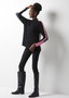 Zaget + Plover Merino Wool Blend Mock Neck Sweater in Black