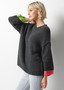 Zaget + Plover Merino Wool Blend Sweater in Charcoal 