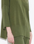 By.U Italy Viscose Blend Loose CowlNeck Sweater in Olive
