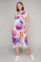 Claire Desjardins Bold  Midi Dress in Spring Pattern