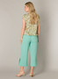 Yest Cap Sleeve Cotton Print Top