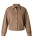 Yest Houndstooth Knit Crop Jacket in Brown