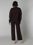 Yest Knit Jacket Cardigan in Deep Brown