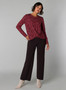 Yest Knit Wide Leg Pants in Deep Brown