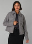Yest  Crop Jacket in Gray Melange