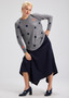 Zaget + Plover Cotton Cashmere Crewneck Sweater Dots and Heart