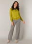 Yest Lightweight Cardigan Sweater in Leaf Green