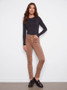 Charlie B Jeans with Narrow Cuff in Mocha