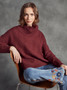 Charlie B Loose Cowl Neck Sweater with Ties in Merlot