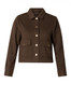 Yest Cropped Jacket in Chocolate Brown